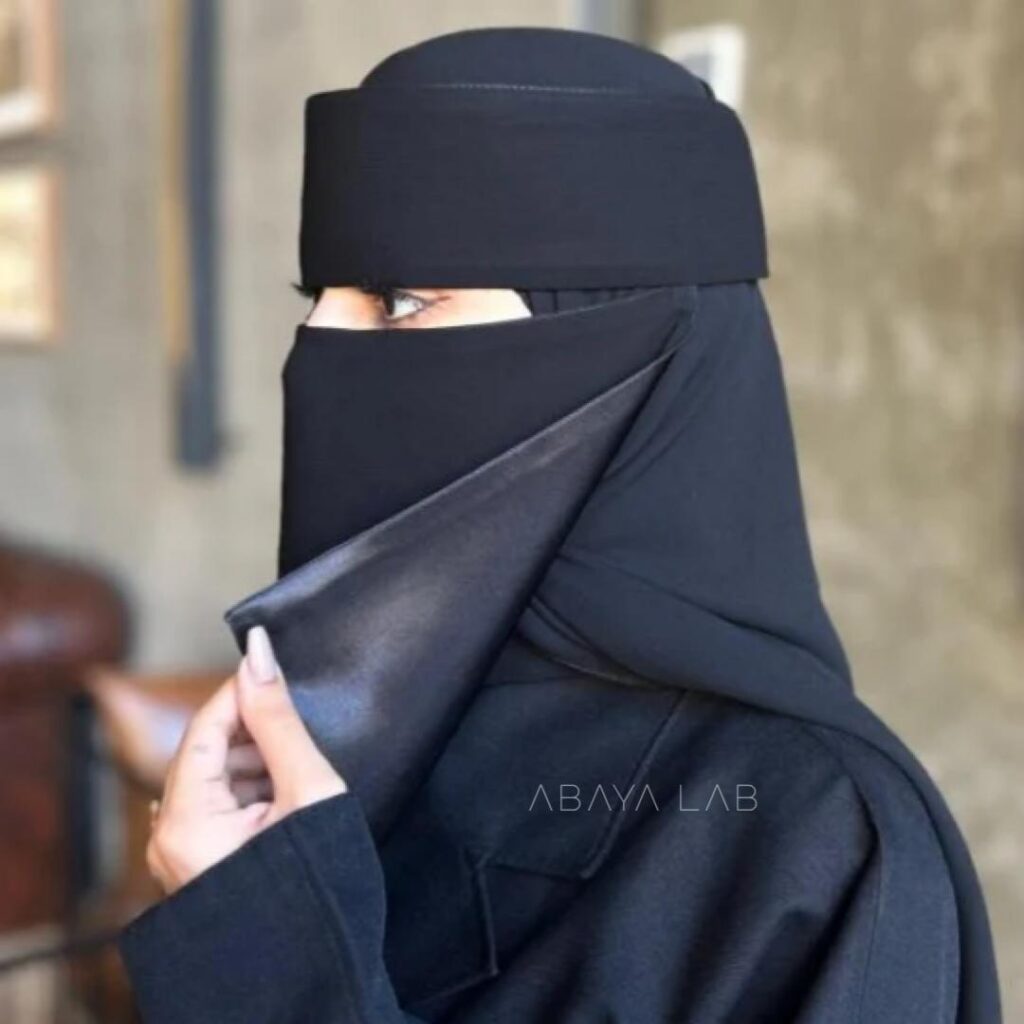 نقاب سعودي مبطن – عباية لاب | Abaya lab